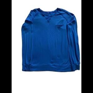 Lululemon  Vent Tech Henley Long Sleeve Shirt. Blue